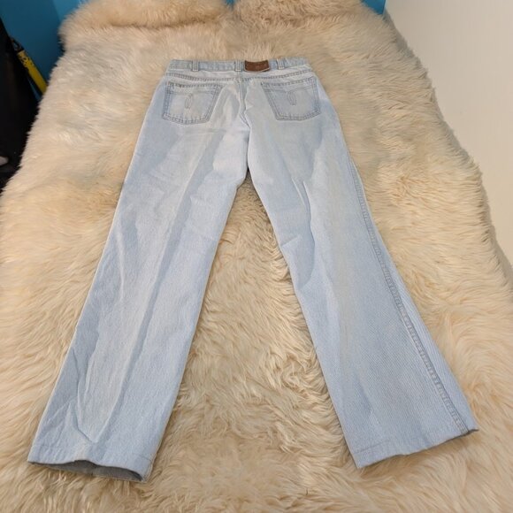 Vintage GWG Light Wash Scrubbies Creased Front High Rise Jeans Size 34x30 - Picture 16 of 16